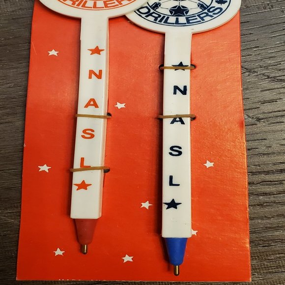 Vintage Edmonton Drillers Brand New Pen Set & Keychain NASL Soccer Collectible - Picture 3 of 3